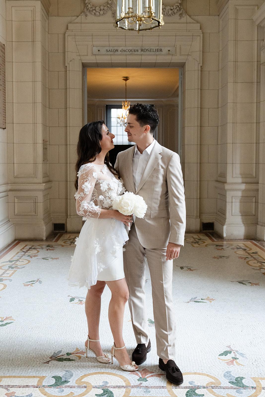 Versailles Town Hall wedding photographer